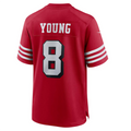 Elroe #8 Steve Young Player SF.49ers Scarlet Alternate Game Stitched Jersey