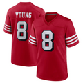 Elroe #8 Steve Young Player SF.49ers Scarlet Alternate Game Stitched Jerseys