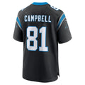 Elroe C.Panthers #81 Dalevon Campbell Black Team Game Jersey