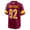 Elroe W.Commanders #92 Dorance Armstrong Burgundy Game Jersey