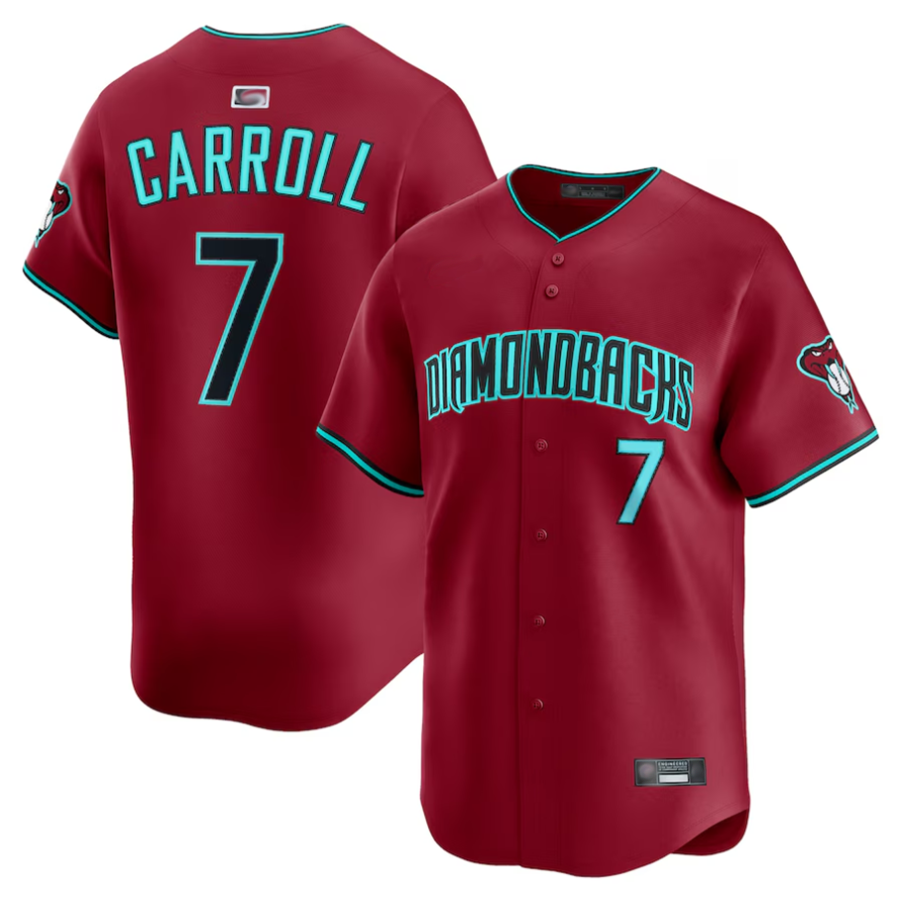 Elroe A.Diamondbacks #7 Corbin Carroll Player Red Alternate Limited Personalized Stitched Jerseys