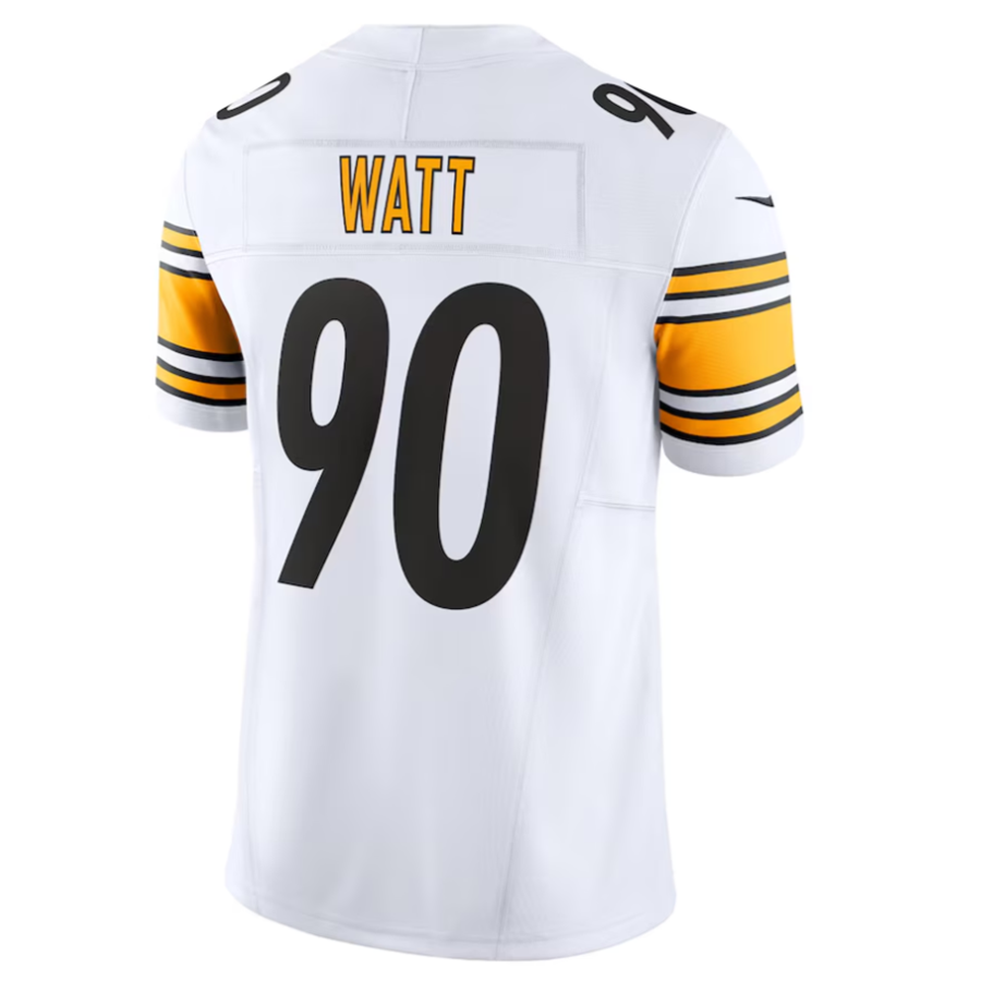 Elroe #90 T.J. Watt Player P.Steelers White Vapor F.U.S.E. Limited Stitched Jersey