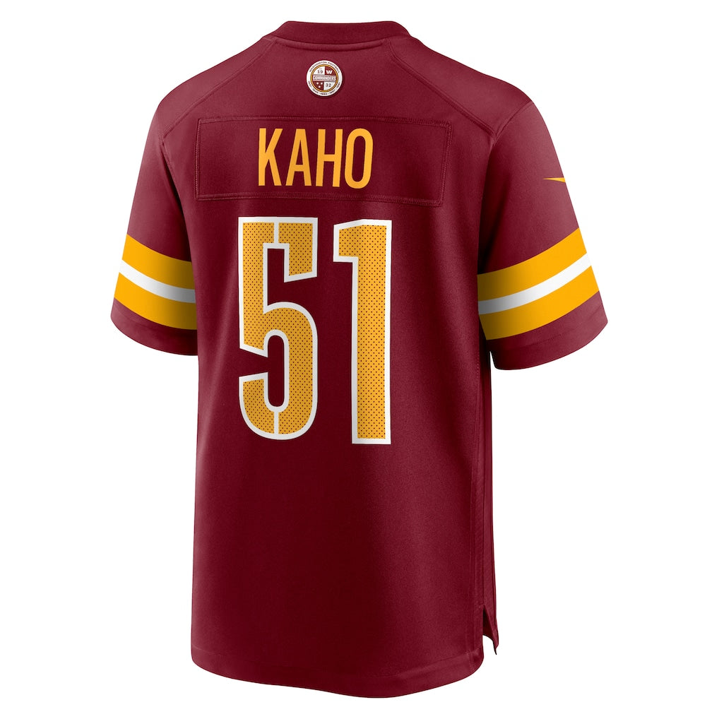 Elroe W.Commanders #51 Ale Kaho Burgundy Team Game Jersey