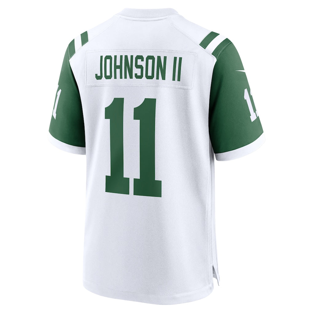 Elroe NY.Jets #11 Jermaine Johnson II White Classic Alternate Game Jersey