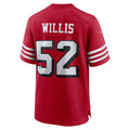 Elroe SF.49ers #52 Patrick Willis Scarlet Retired Player Alternate Game Jersey