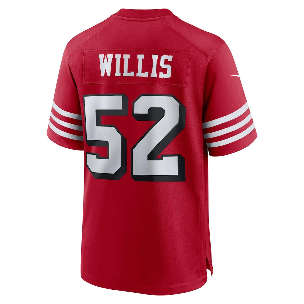 Elroe SF.49ers #52 Patrick Willis Scarlet Retired Player Alternate Game Jersey
