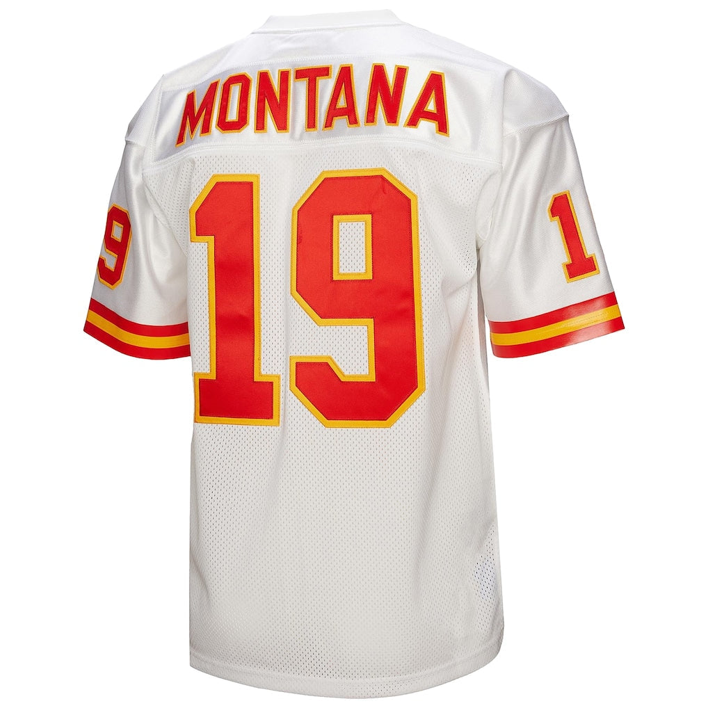 Elroe KC.Chiefs #19 Joe Montana 1994 Mitchell & Ness White Authentic Throwback Retired Player Jersey