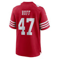 Elroe SF.49ers #47 Bryce Huff Scarlet Team Game Jersey