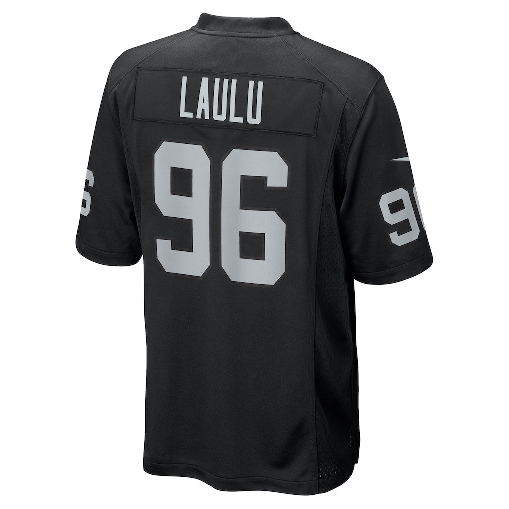 Elroe LV.Raiders #96 Jonah Laulu Black Team Game Jersey