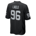 Elroe LV.Raiders #96 Jonah Laulu Black Team Game Jersey