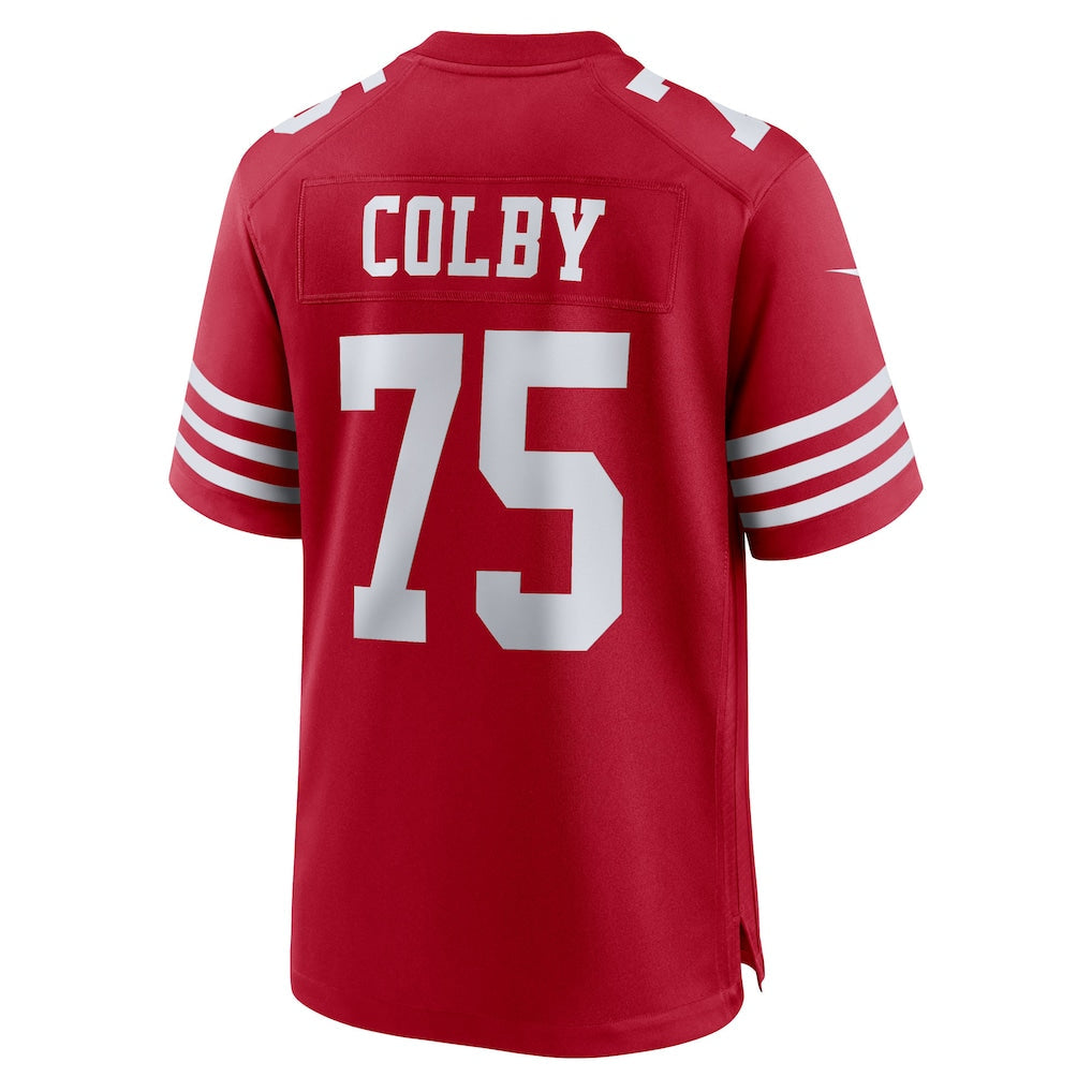 Elroe SF.49ers #75 Connor Colby Scarlet Team Game Jersey