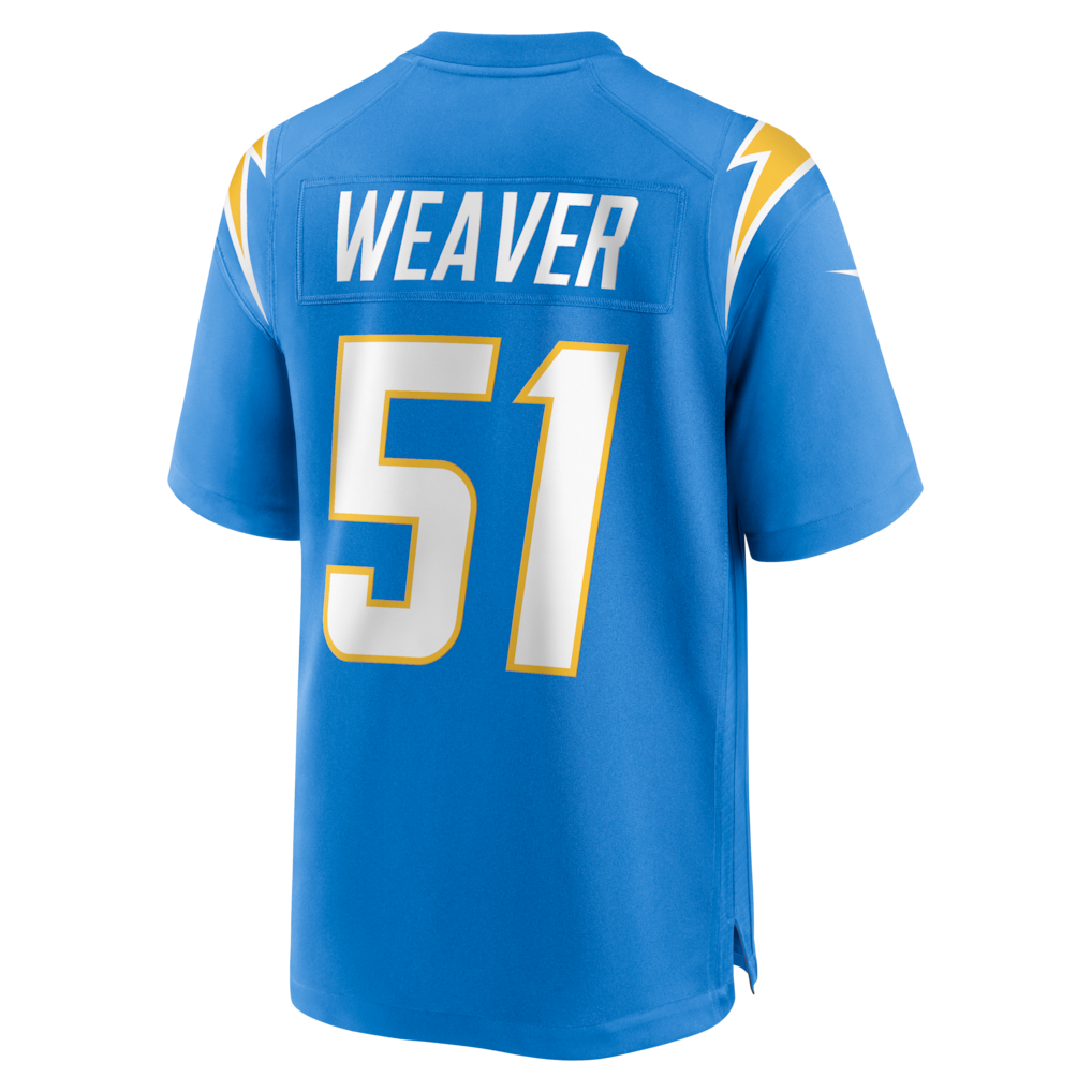 Elroe LA.Chargers #51 Rashad Weaver Powder Blue Team Game Jersey