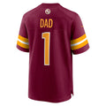 Elroe W.Commanders #1 Dad Burgundy Game Jersey