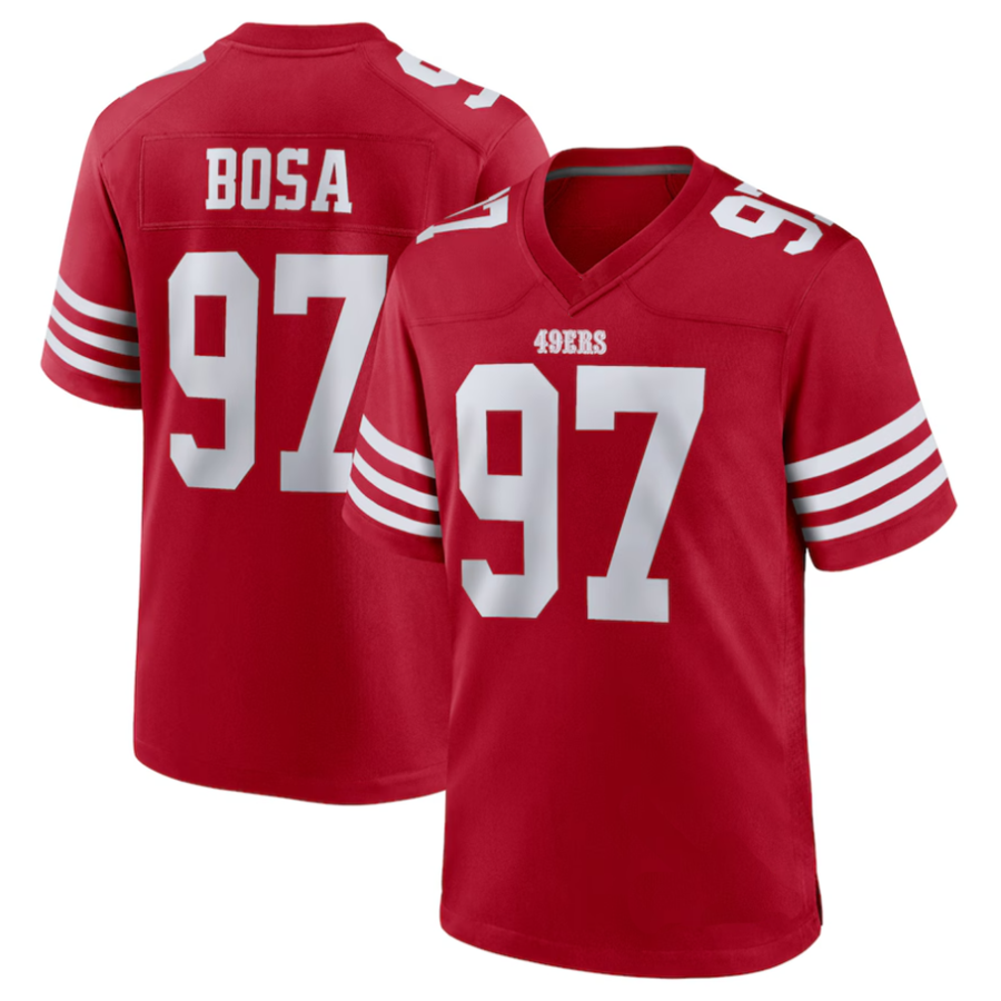 Elroe SF.49ers #97 Nick Bosa Player Scarlet Player Game Stitched Jerseys