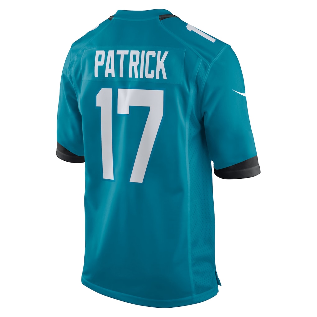 Elroe J.Jaguars #17 Tim Patrick Teal Team Game Jersey