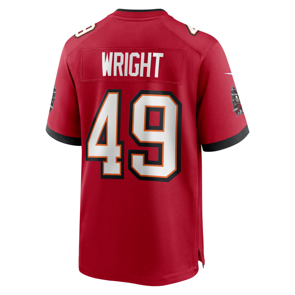 Elroe TB.Buccaneers #49 Owen Wright Red Team Game Jersey