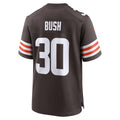 Elroe C.Browns #30 Devin Bush Brown Game Jersey