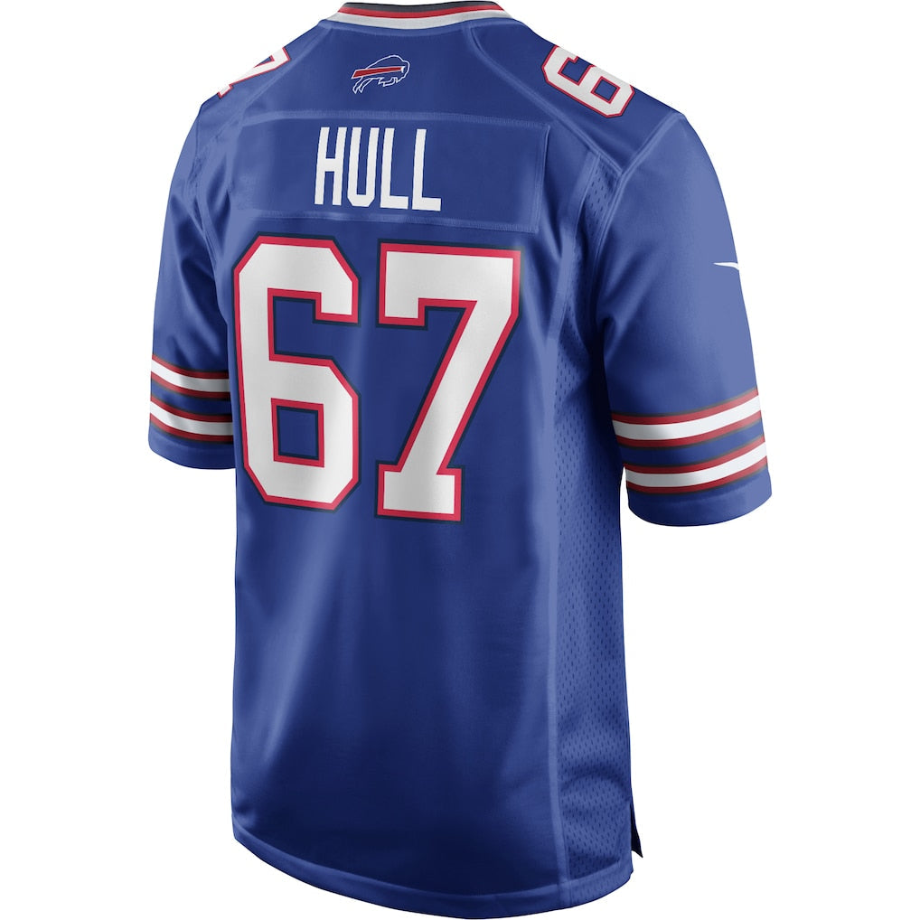 Elroe B.Bills #67 Kent Hull Royal Game Retired Player Jersey