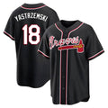 Elroe A.Braves #18 Mike Yastrzemski player Black Replica Fashion Out Stitched Jerseys