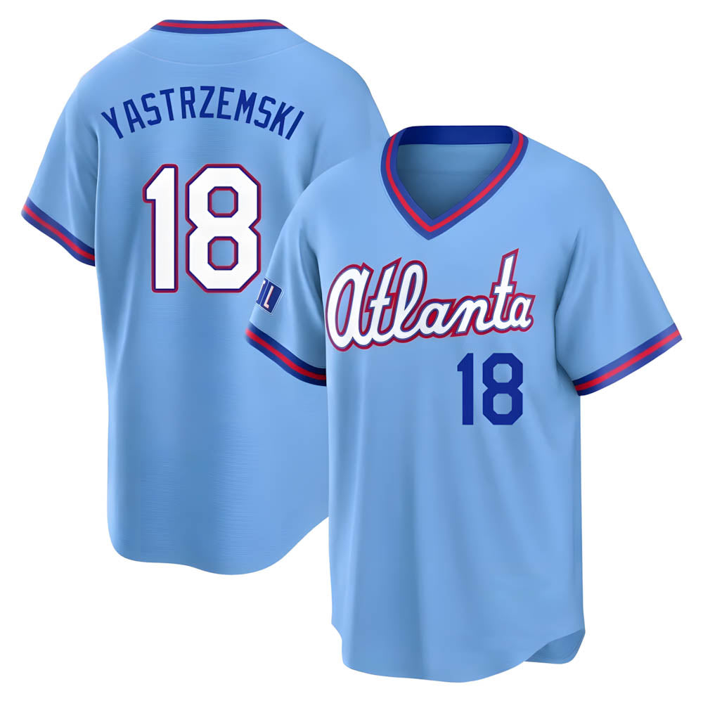 Elroe A.Braves #18 Mike Yastrzemski player Blue Limited Powder 2026 City Connect Stadium Stitched Jerseys