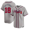 Elroe A.Braves #18 Mike Yastrzemski player Gray Limited Away Stitched Jerseys