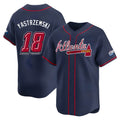 Elroe A.Braves #18 Mike Yastrzemski player Navy Limited Speedway Classic Alternate Stitched Jerseys