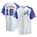 Elroe A.Braves #18 Mike Yastrzemski player White Replica City Connect Stitched Jerseys