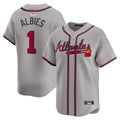Elroe A.Braves #1 Ozzie Albies Player Gray Vapor Premier City Connect Premium Stitched Jerseys