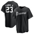 Elroe A.Braves #23 Michael Harris II player Black&White Replica Stitched Jerseys