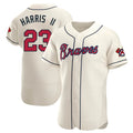 Elroe A.Braves #23 Michael Harris II player Cream Authentic Alternate Stitched Jerseys