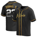 Elroe A.Braves #23 Michael Harris II player Gold Replica Black en Alternate Stitched Jerseys