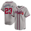 Elroe A.Braves #23 Michael Harris II player Gray Limited Away Stitched Jerseys