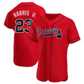 Elroe A.Braves #23 Michael Harris II player Red Authentic Alternate Stitched Jerseys
