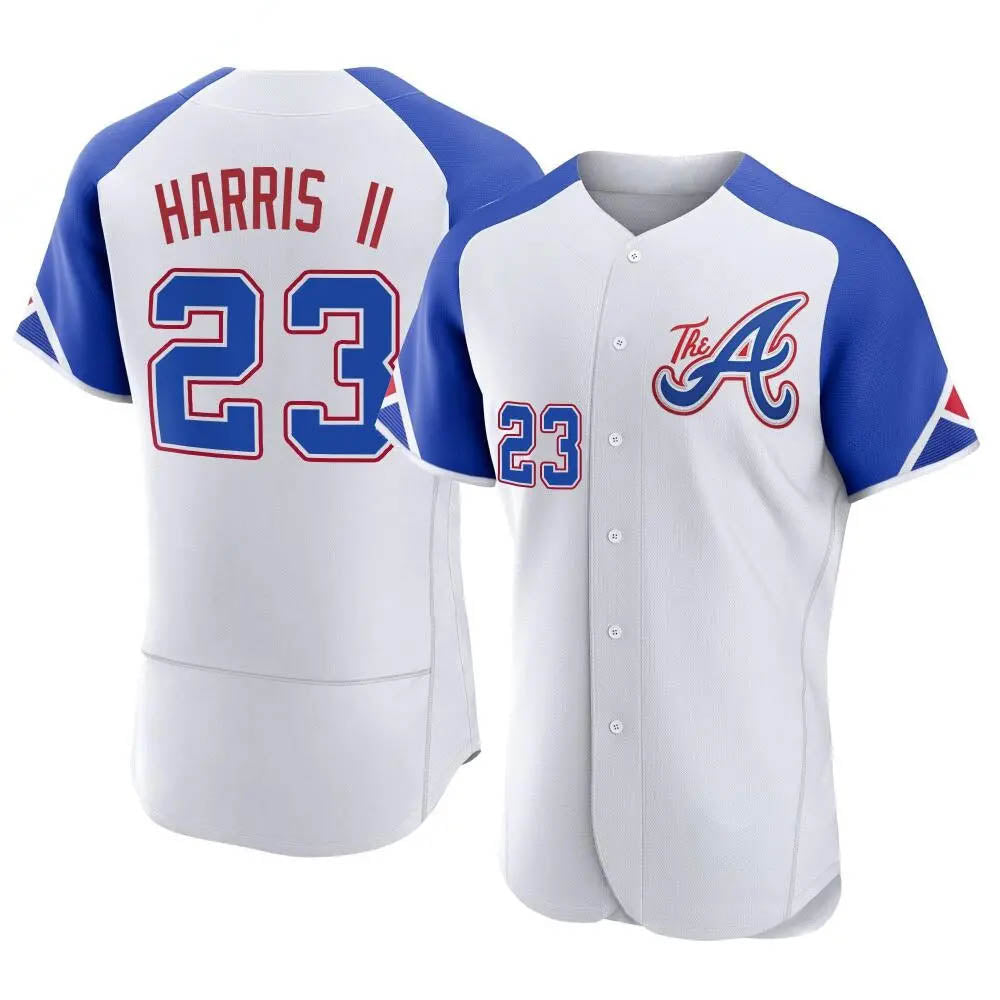 Elroe A.Braves #23 Michael Harris II player White Authentic City Connect Stitched Jerseys