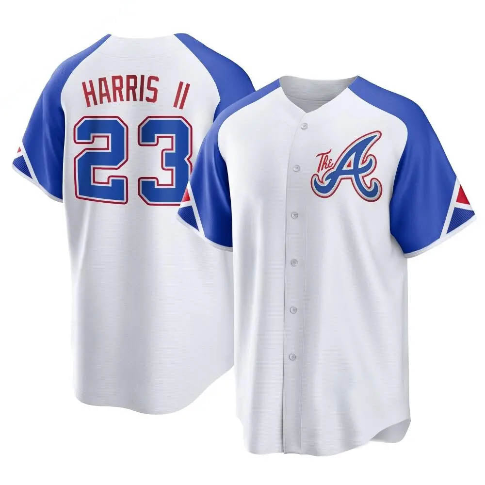 Elroe A.Braves #23 Michael Harris II player White Replica City Connect Stitched Jerseys