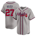 Elroe A.Braves #27 Austin Riley Player Gray Limited Away Stitched Jerseys