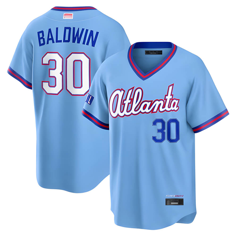 Elroe A.Braves #30 Drake Baldwin player Blue 2026 City Connect Stadium Stitched Jerseys