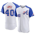 Elroe A.Braves #40 Reynaldo Lopez player White Authentic City Connect Stitched Jerseys