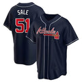 Elroe A.Braves #51 Chris Sale Player Navy City Connect Stitched Jerseys