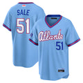 Elroe A.Braves #51 Chris Sale Player Powder Blue 2026 City Connect T shirt Stitched Jerseys