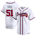 Elroe A.Braves #51 Chris Sale Player White Limited Home Stitched Jerseys