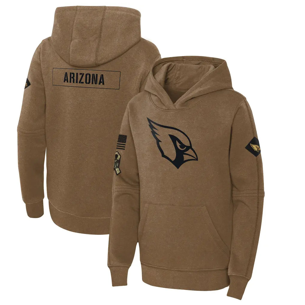 Elroe A.Cardinals Brown Salute To Service Limited Hoodies Blank Player Stitched Jerseys