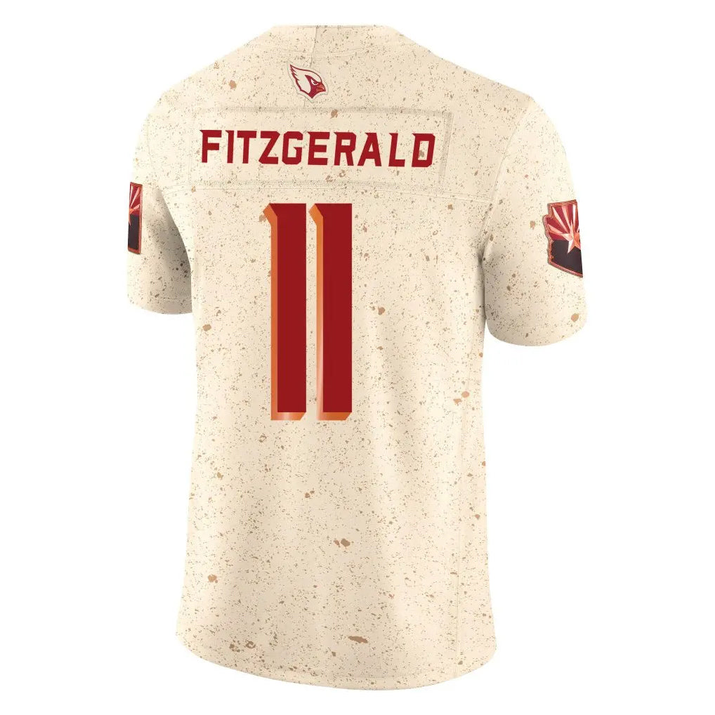 Elroe A.Cardinals #11 Larry Fitzgerald Player Cream Rivalries Collection Vapor Limited Home Game Stitched Jerseys
