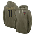 Elroe A.Cardinals #11 Larry Fitzgerald Player Olive Salute to Service Hoodies Stitched Jerseys