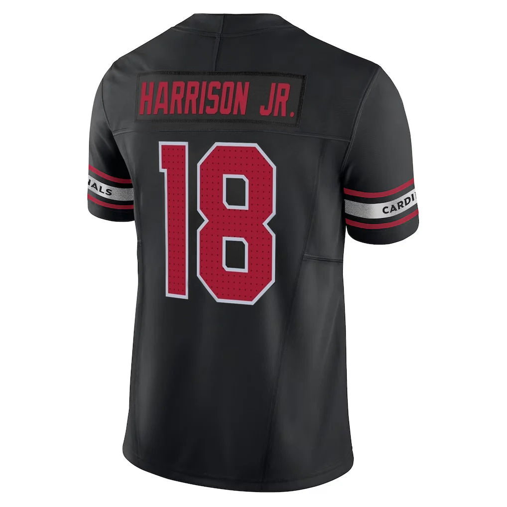 Elroe A.Cardinals #18 Marvin Harrison Jr. Player Black Vapor F.U.S.E. Limited Stitched Jerseys
