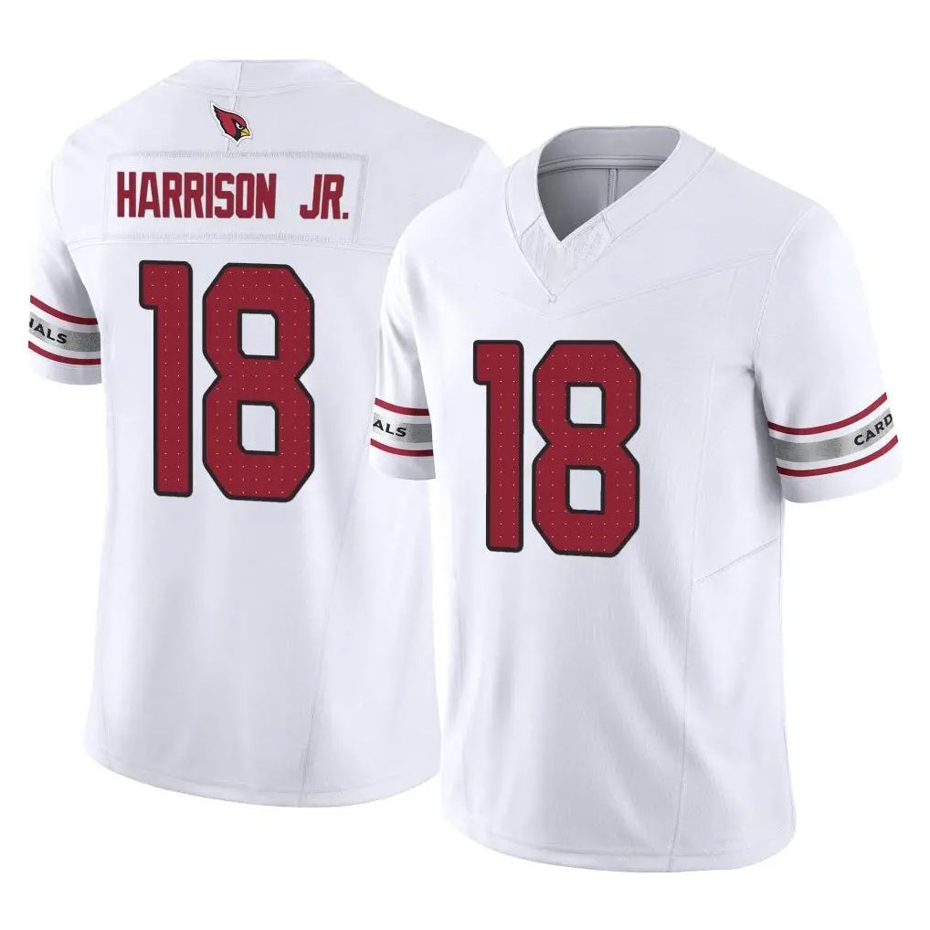 Elroe A.Cardinals #18 Marvin Harrison Jr. Player White Vapor F.U.S.E. Limited Home Game Stitched Jerseys
