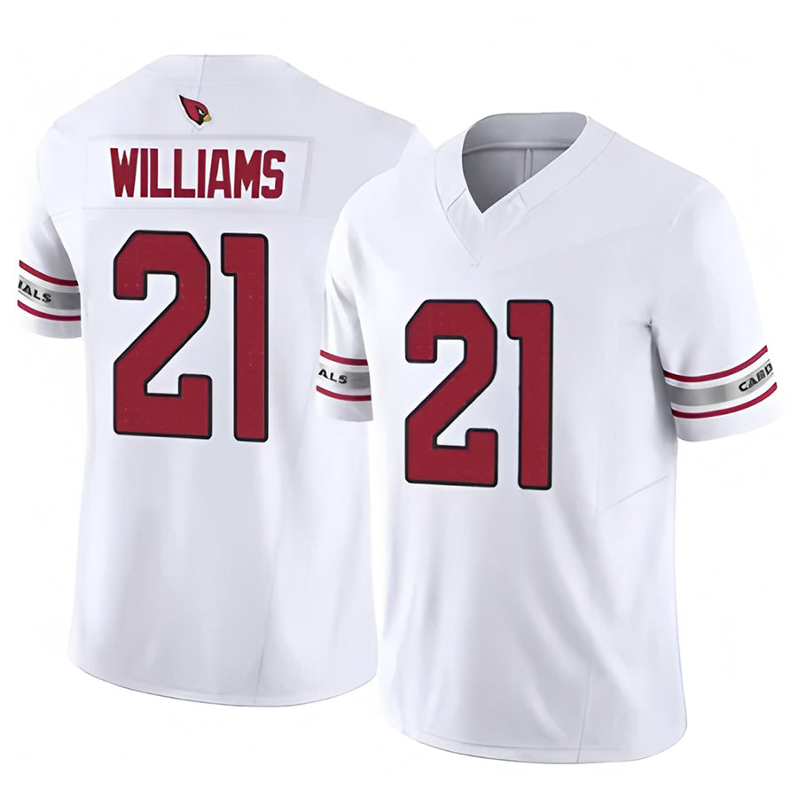 Elroe A.Cardinals #21 Garrett Williams Player White Game Home Stitched Jerseys