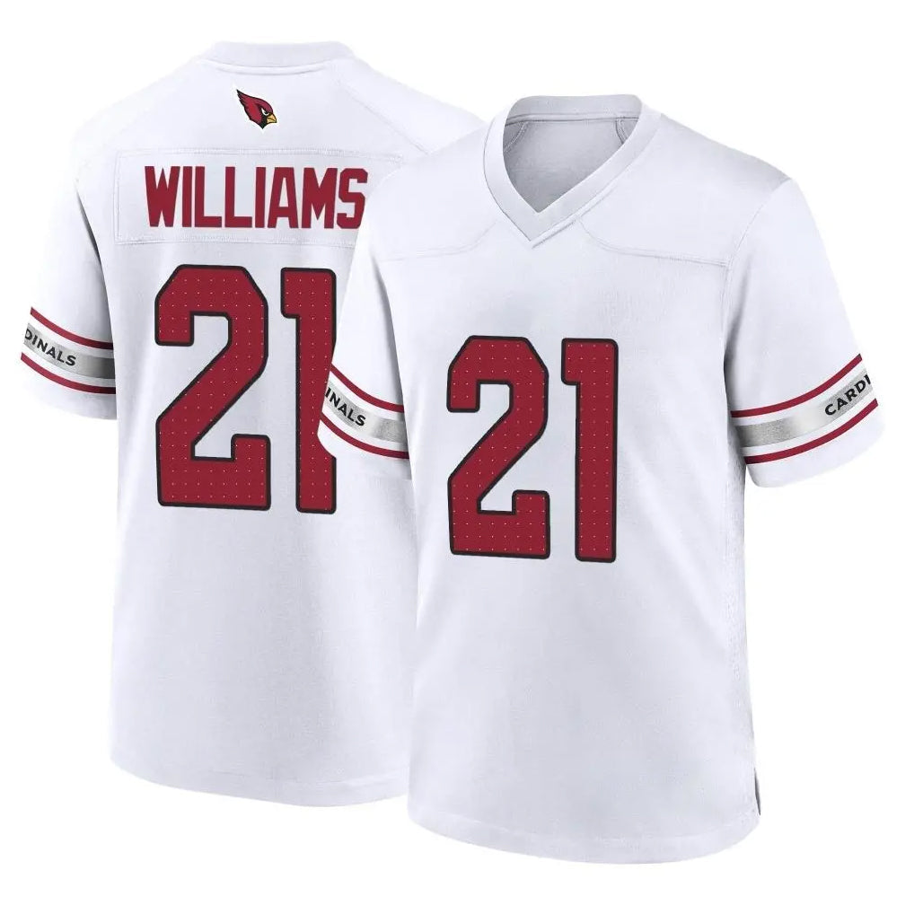 Elroe A.Cardinals #21 Garrett Williams Player White Home Game Stitched Jerseys