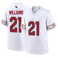 Elroe A.Cardinals #21 Garrett Williams Player White Home Game Stitched Jerseys