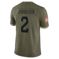 Elroe A.Cardinals #2 Will Johnson Player Olive Salute To Service Limited Game Stitched Jerseys